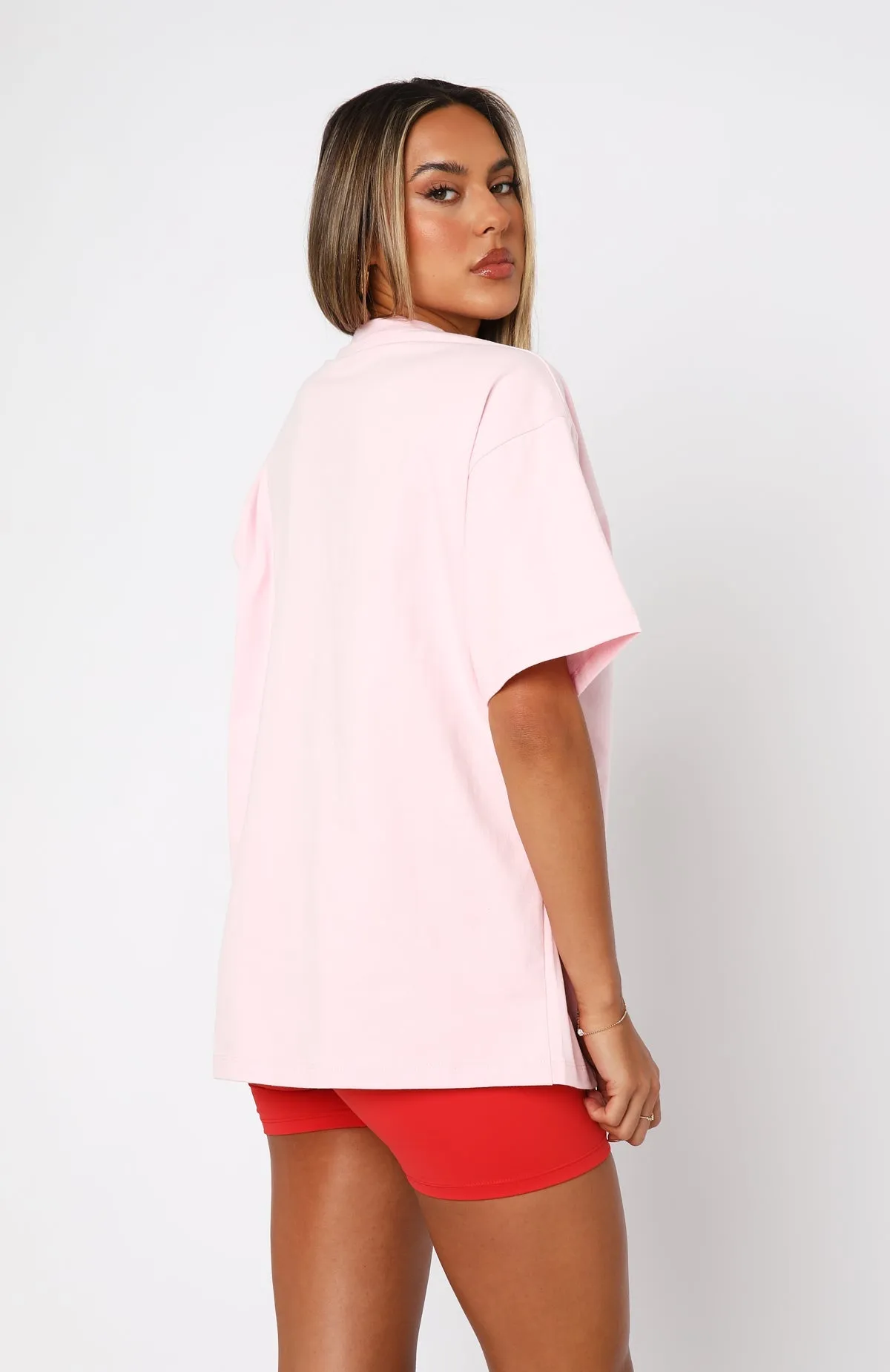 Euro Vacay Oversized Tee Pink