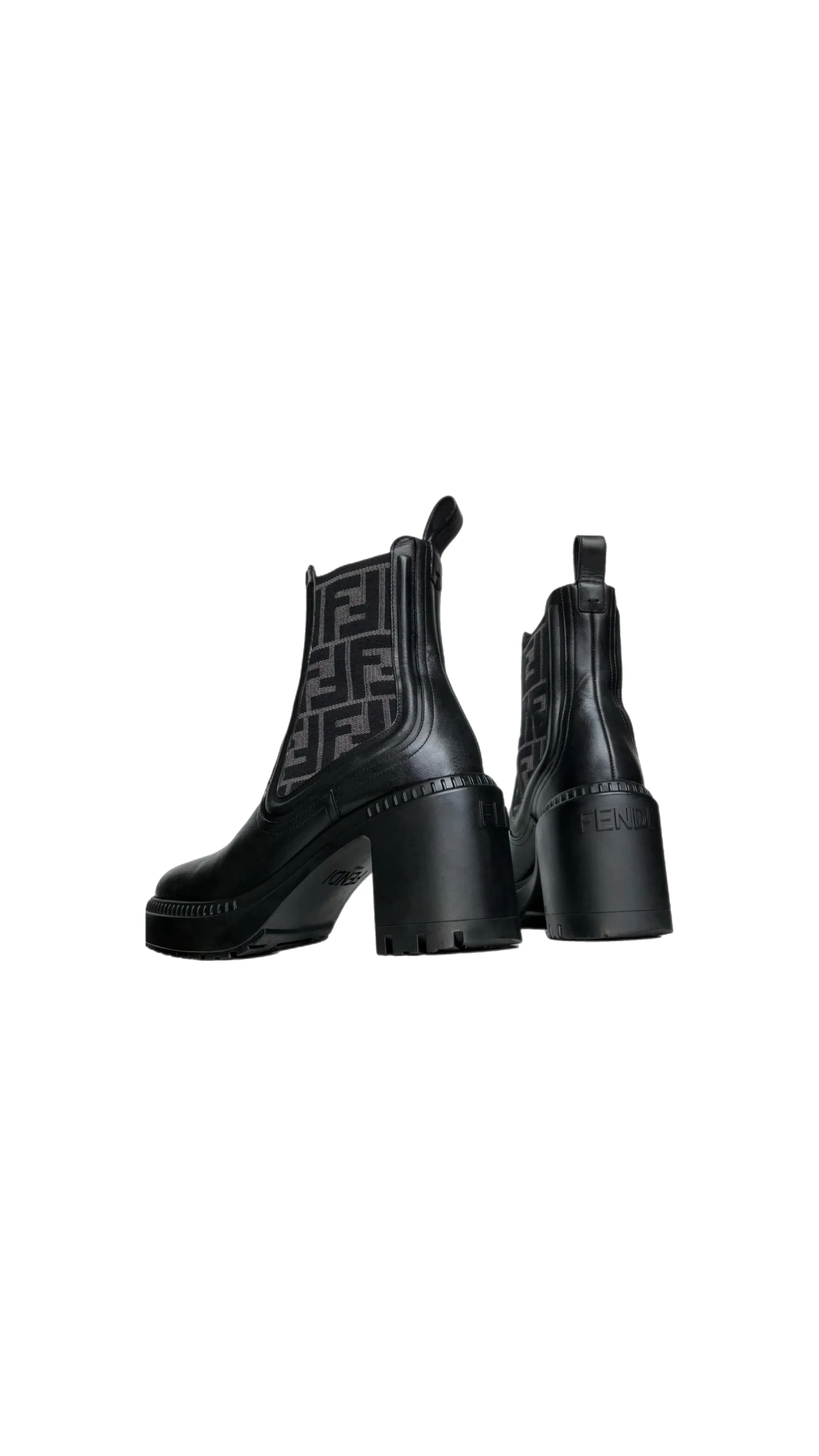 FENDI  “Black Domino” Biker Boots