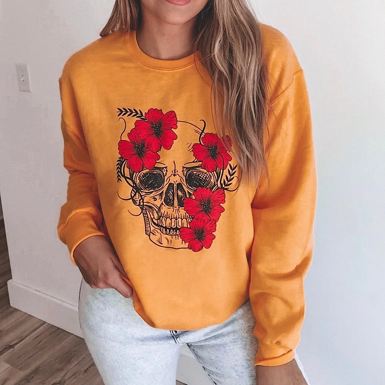 Floral Skull • Pullover