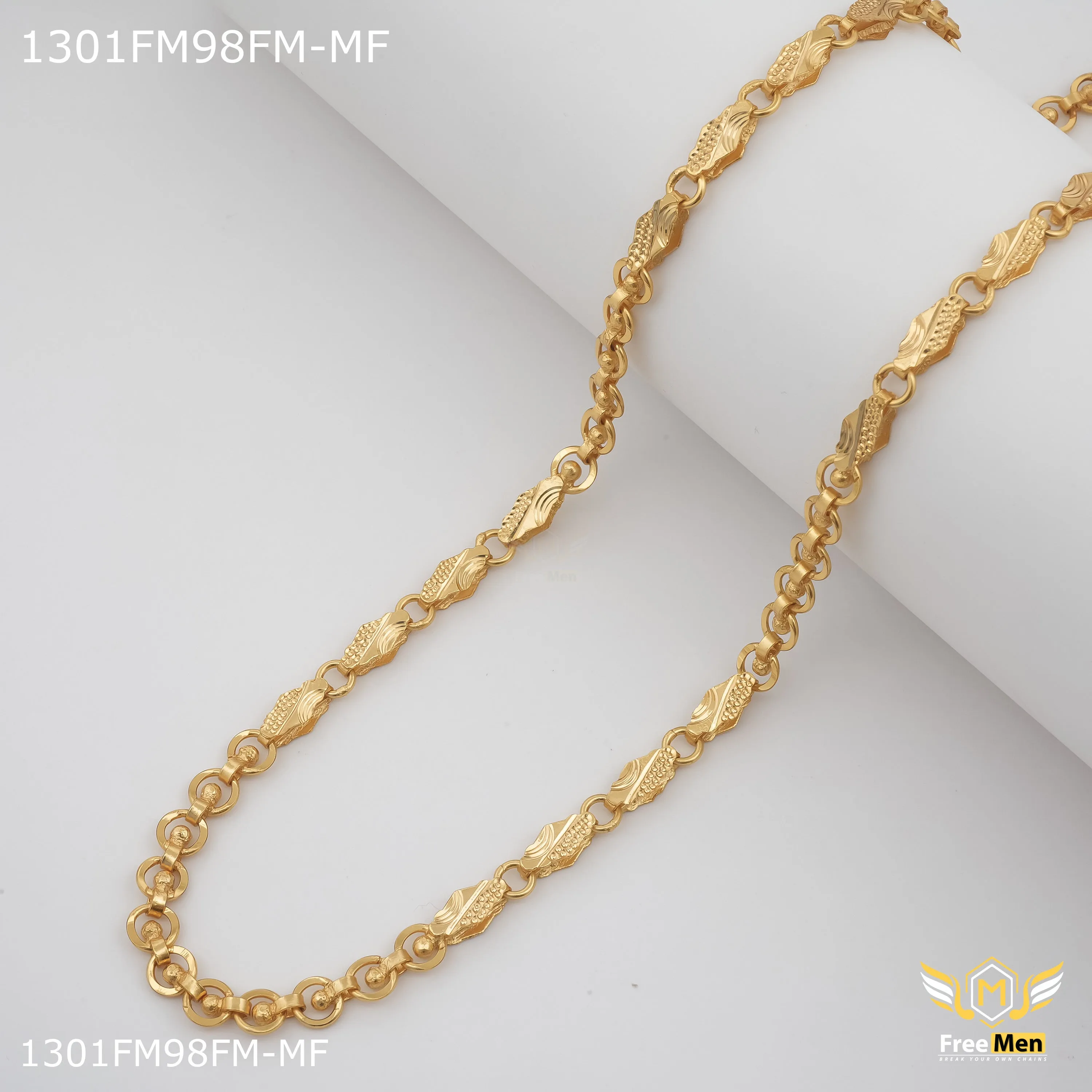 Freemen Designer bell golden chain For Men - FMC295