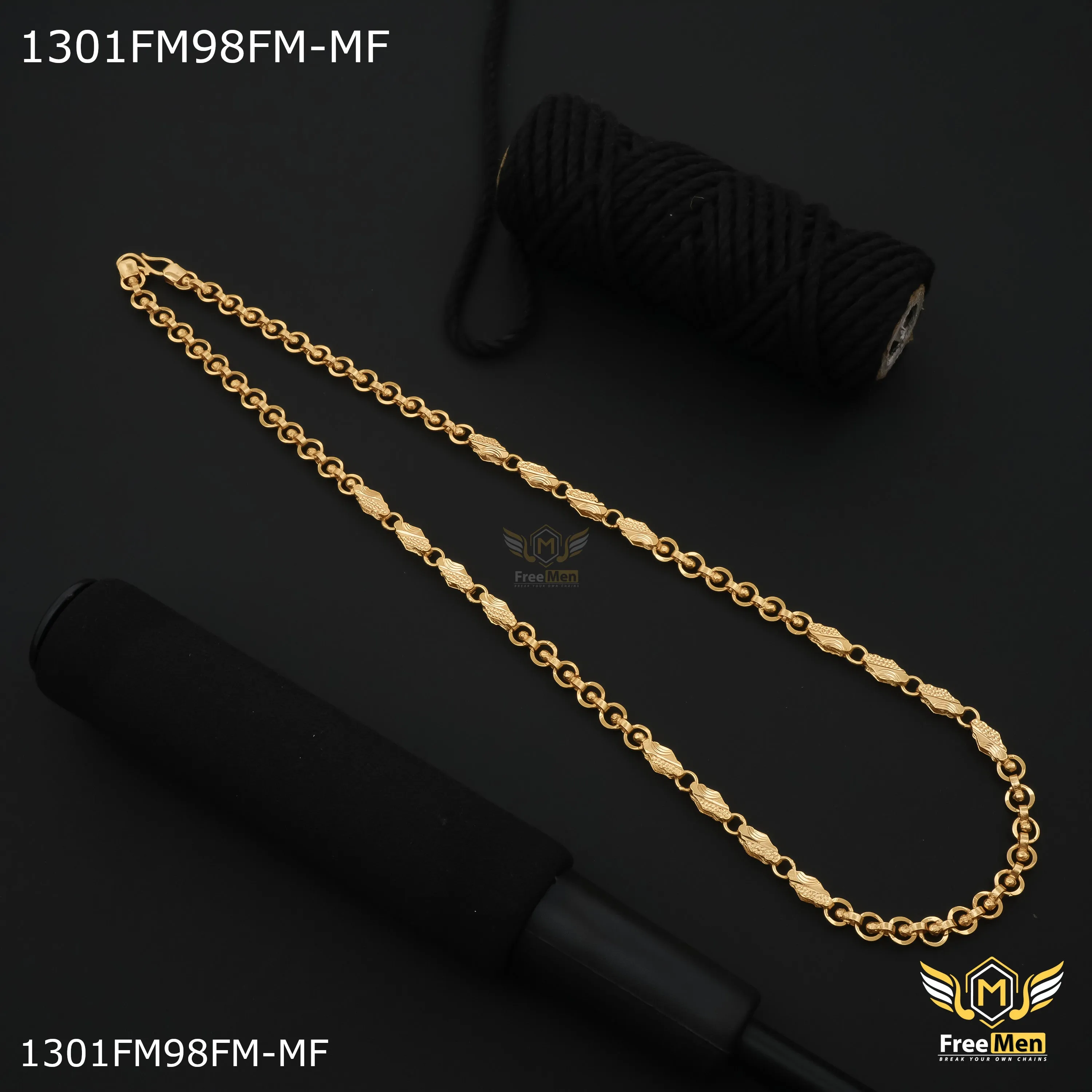 Freemen Designer bell golden chain For Men - FMC295