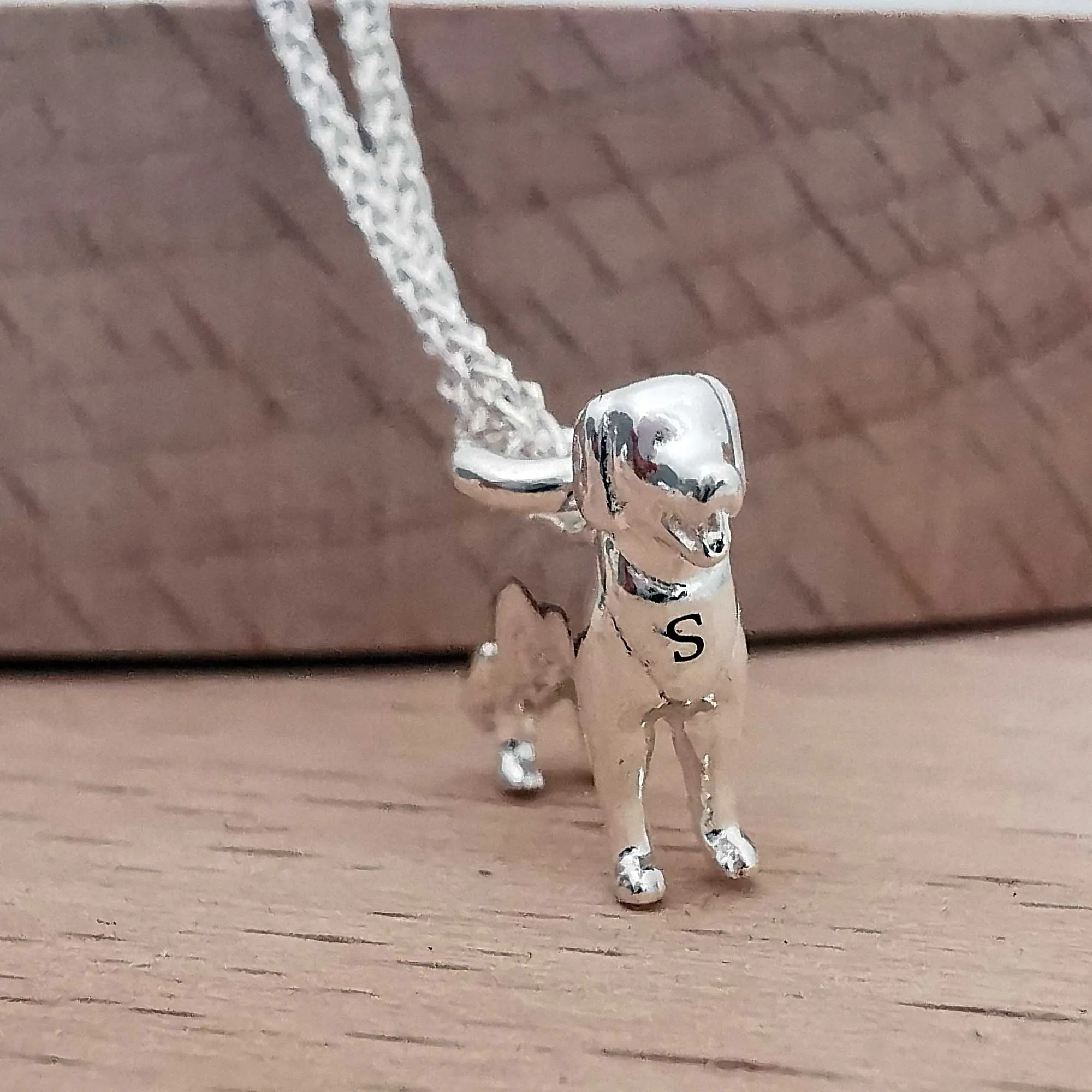 Golden Retriever Silver Dog Charm