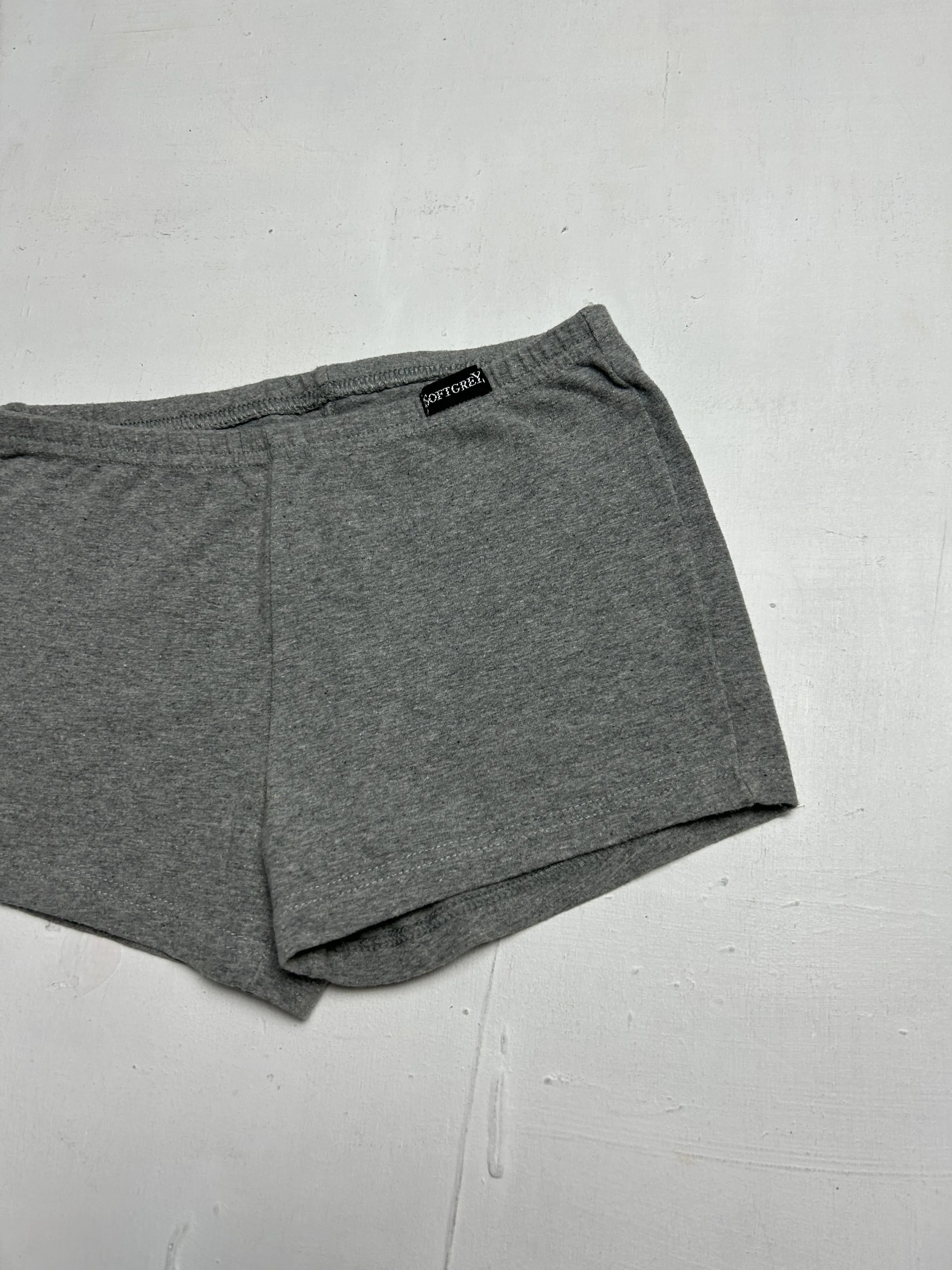 Grey cotton stretchy  low rise mini micro short (S)