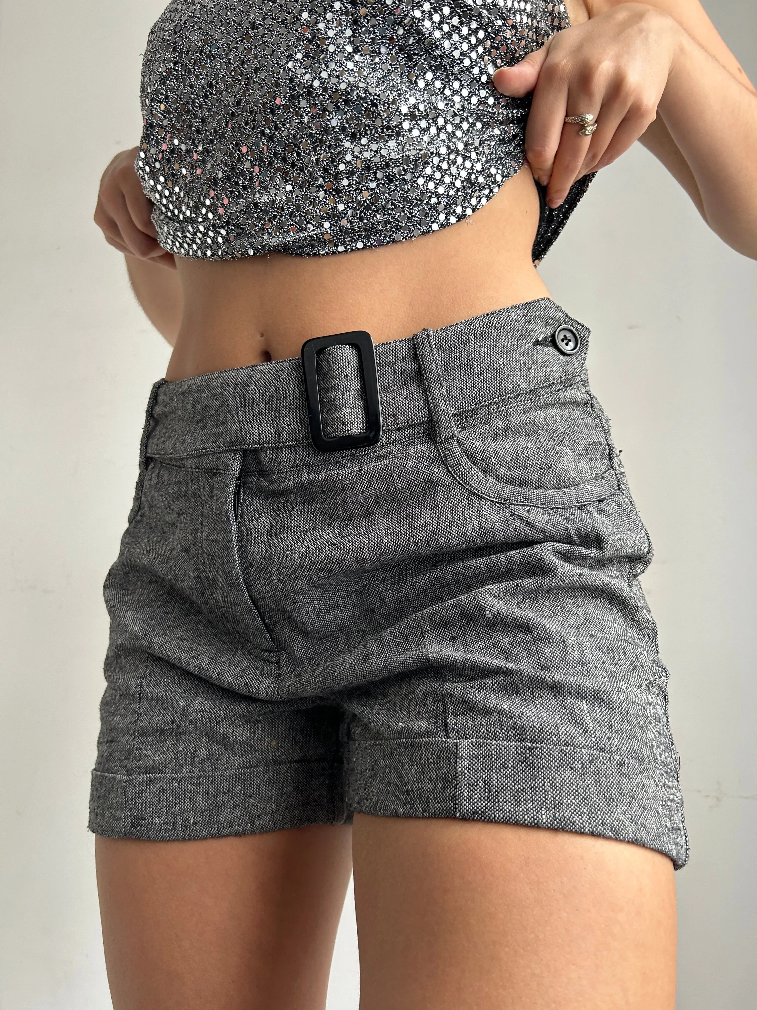 Grey low rise mini short (M)