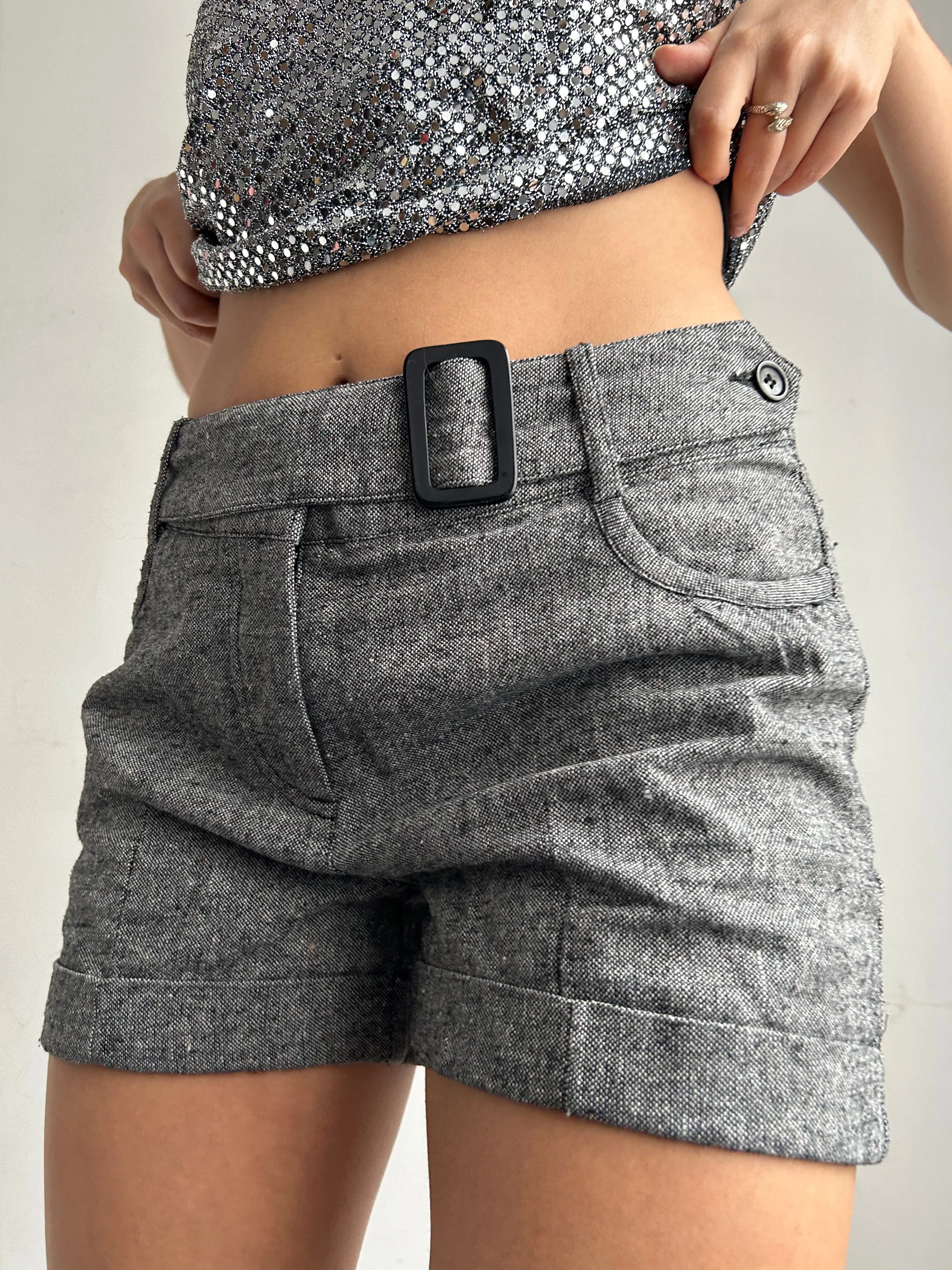 Grey low rise mini short (M)