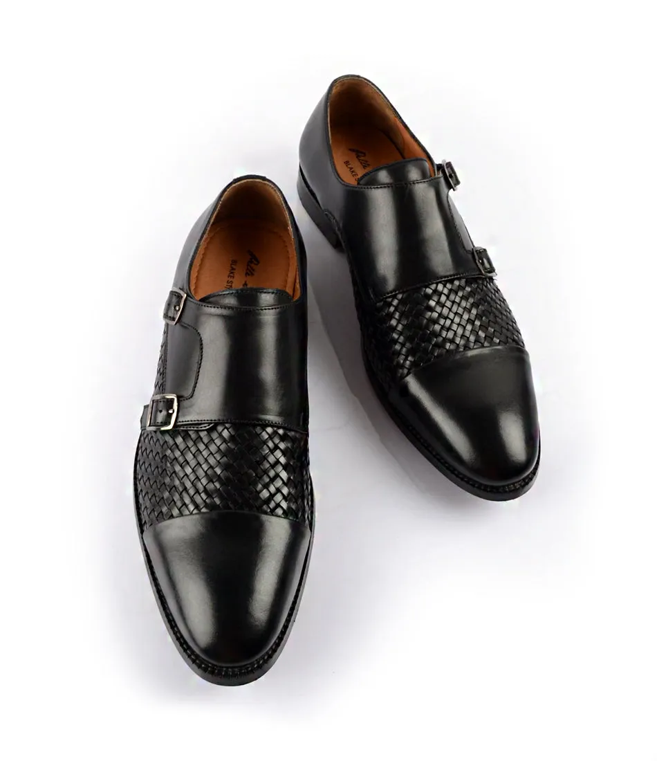 Handwoven Double Monk Straps - Black