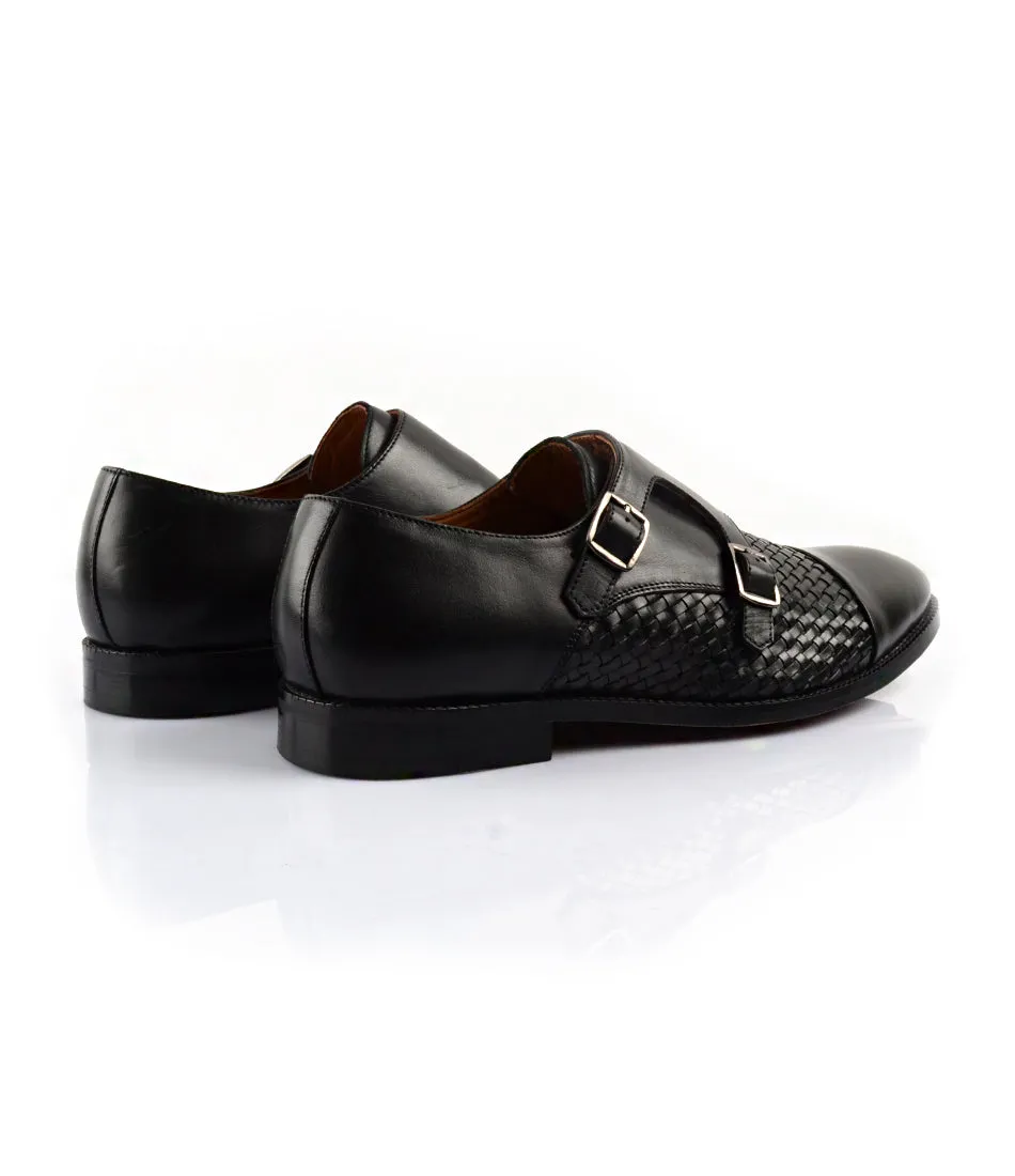 Handwoven Double Monk Straps - Black