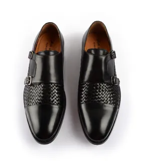 Handwoven Double Monk Straps - Black