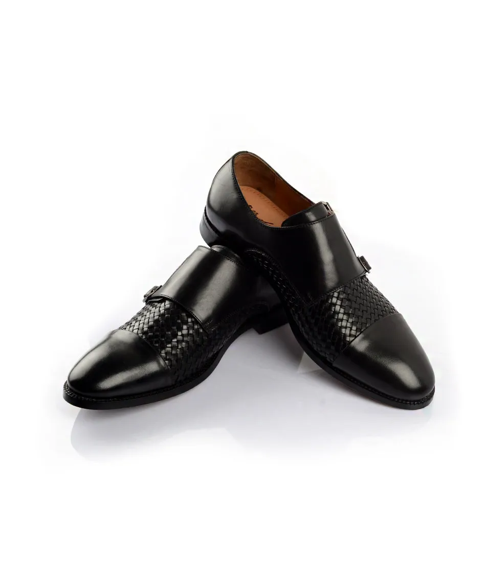 Handwoven Double Monk Straps - Black