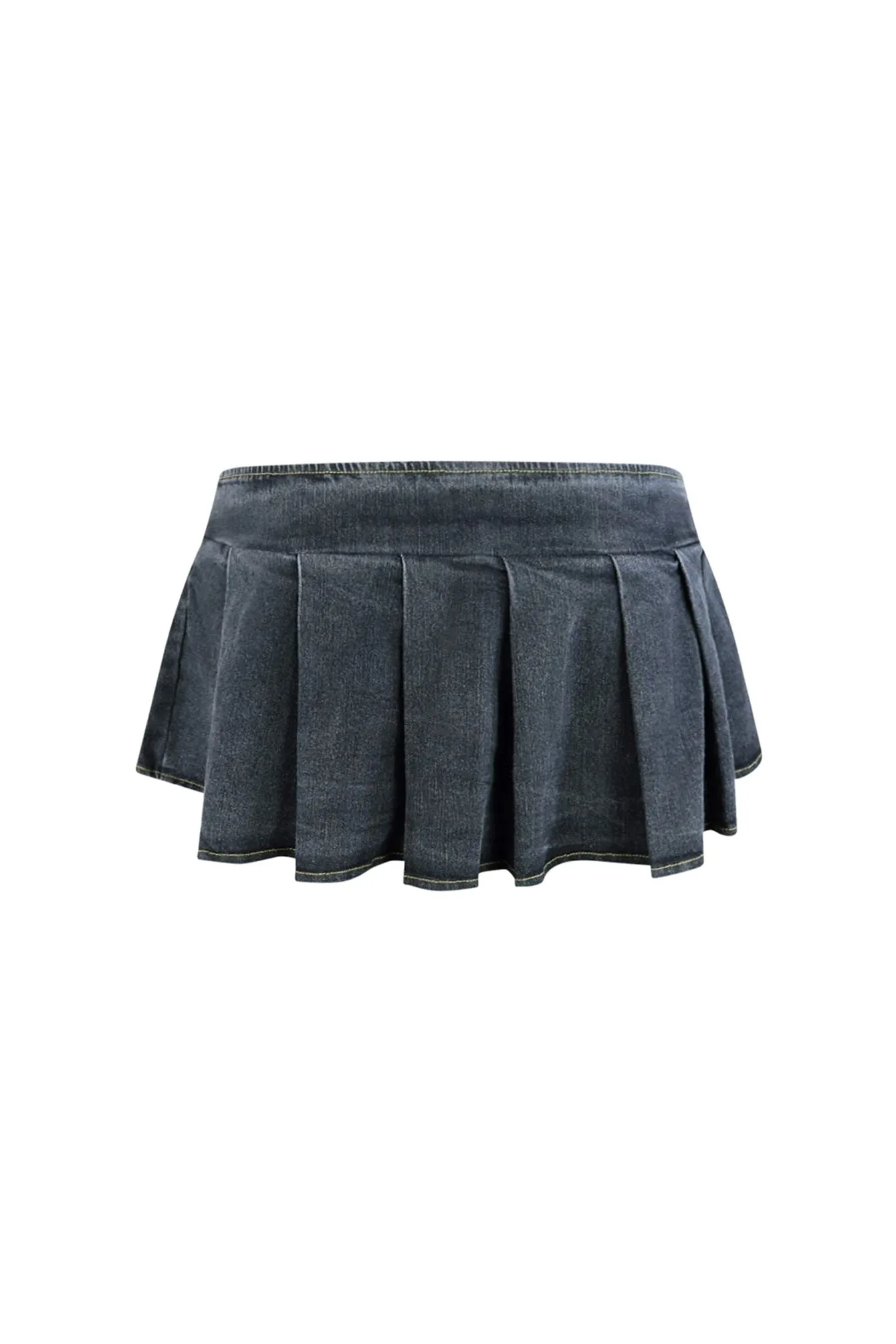 In The Fall Low Rise Denim Mini Skirt