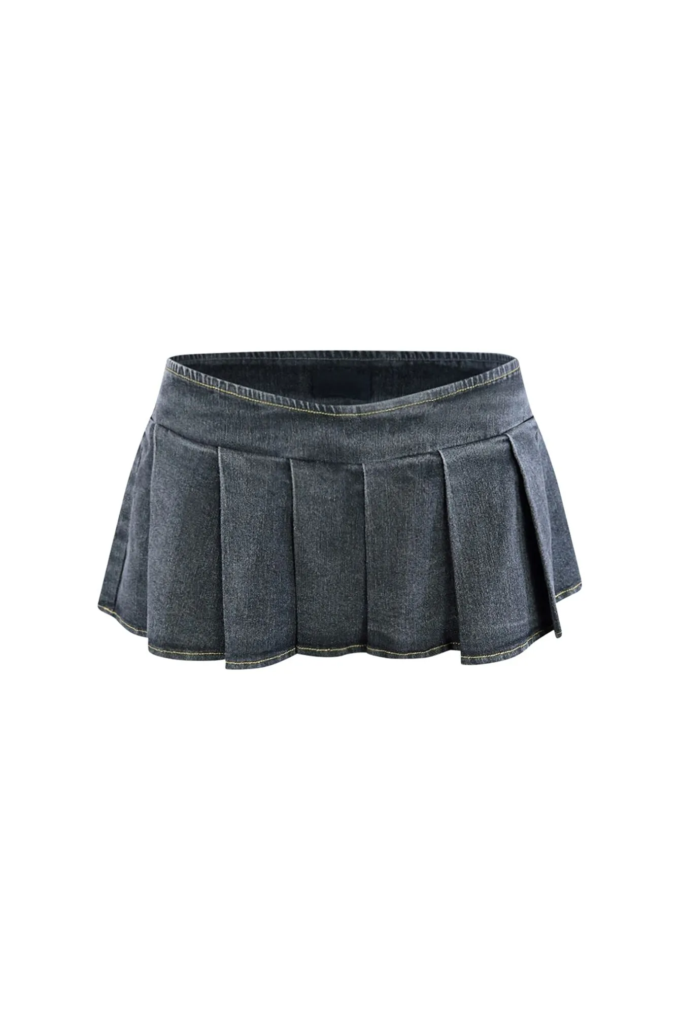 In The Fall Low Rise Denim Mini Skirt