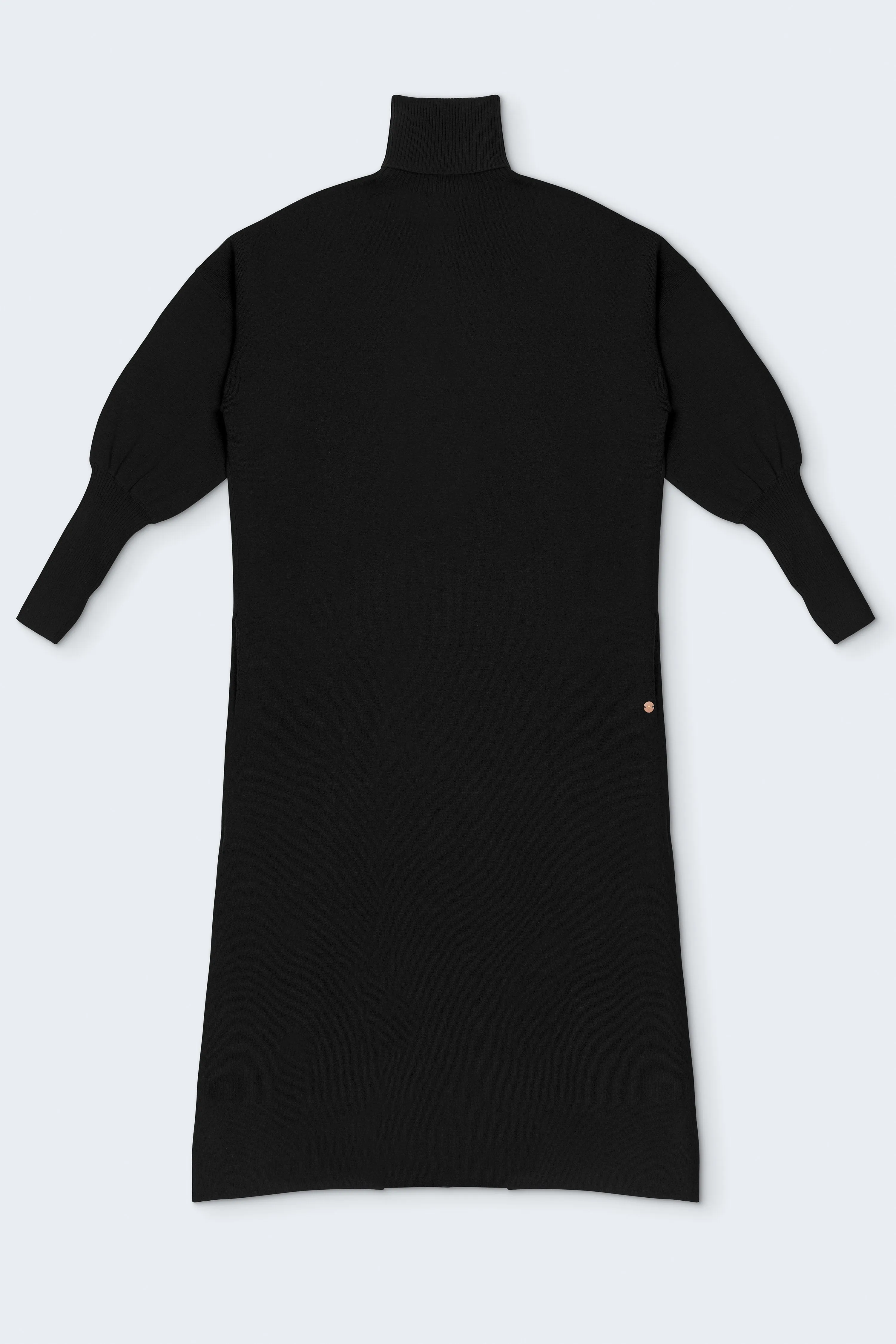 In the Moment Turtleneck Dress - Black