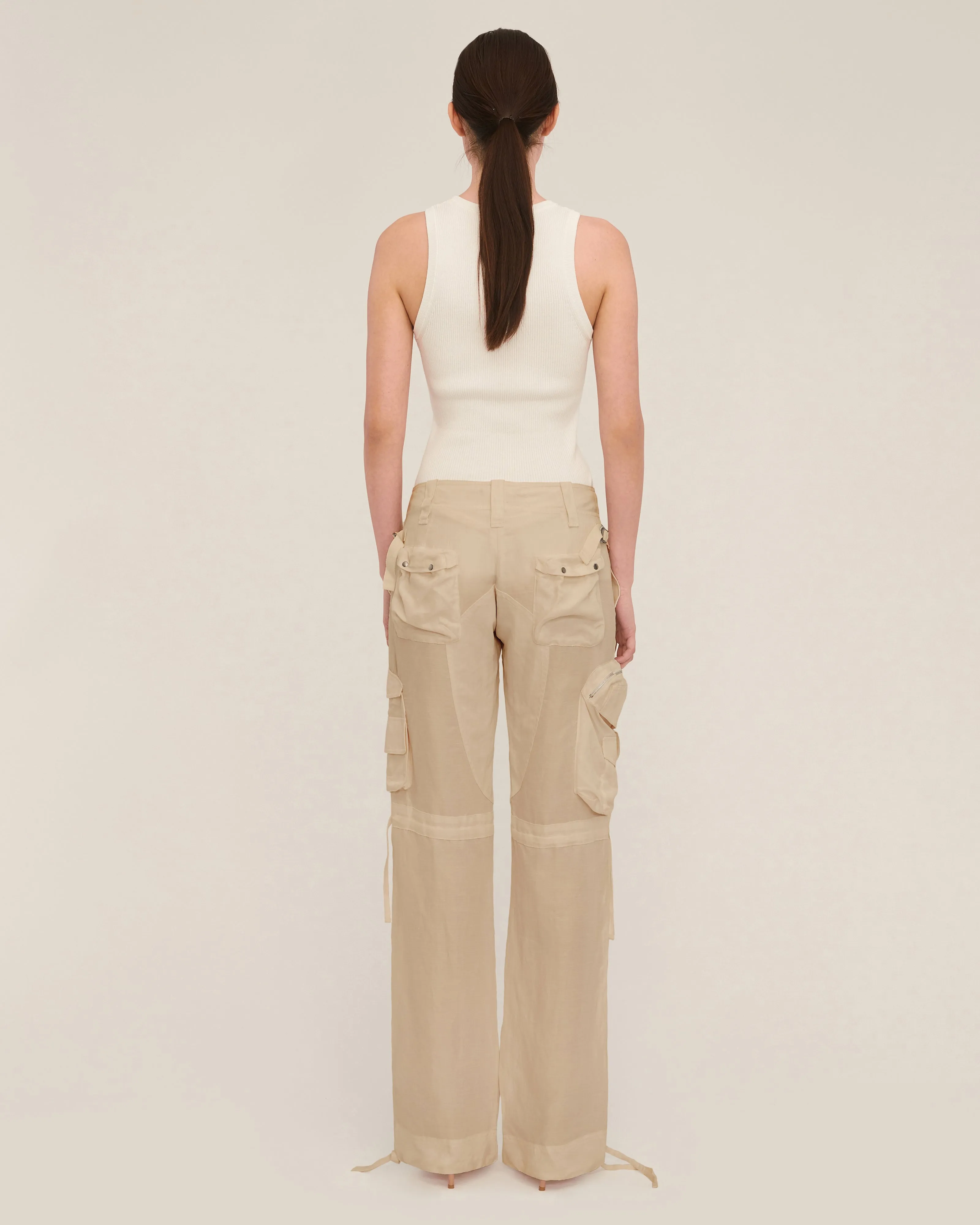 Jackson Low Rise Washed Cargo Pant in Washed Sepia