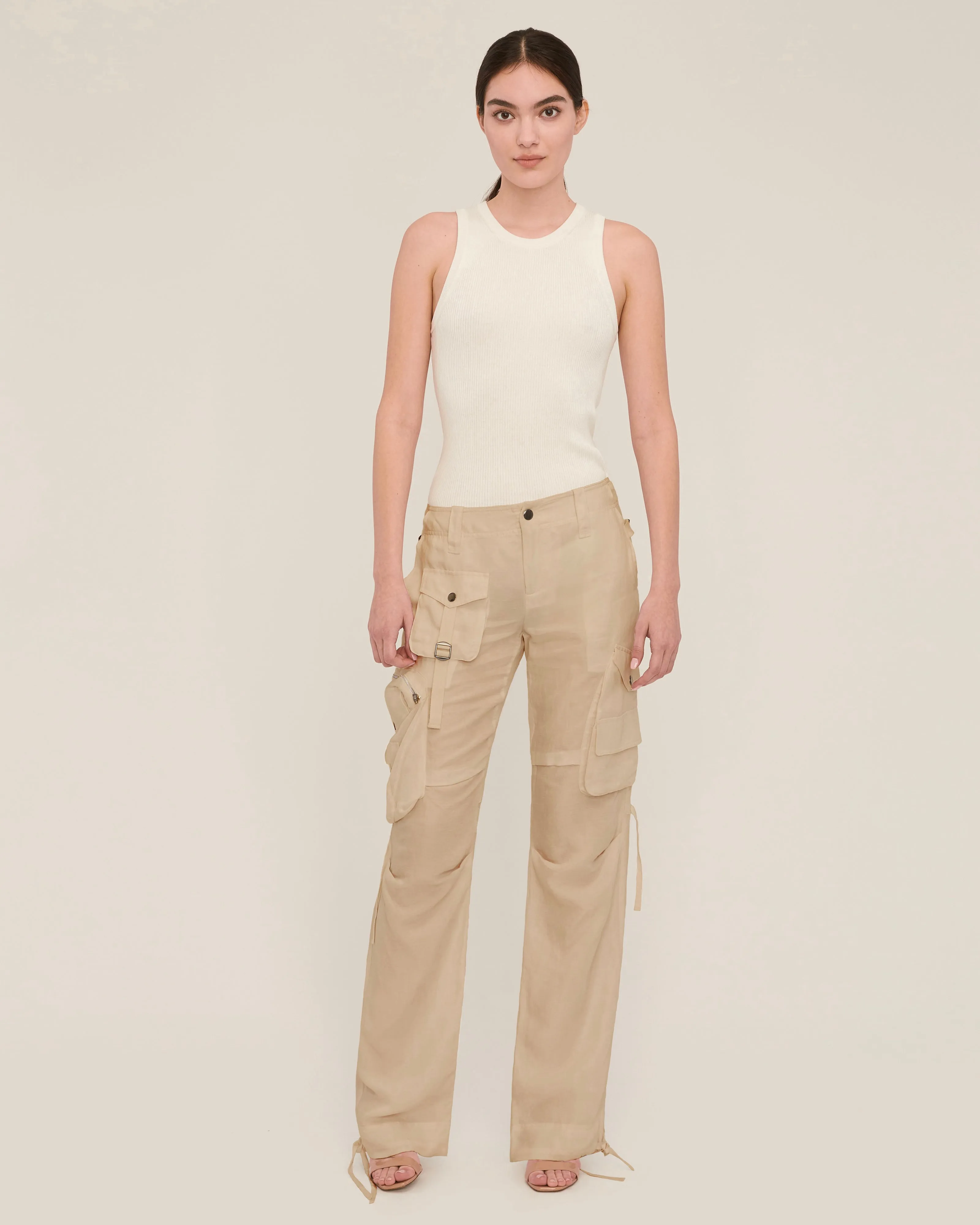 Jackson Low Rise Washed Cargo Pant in Washed Sepia