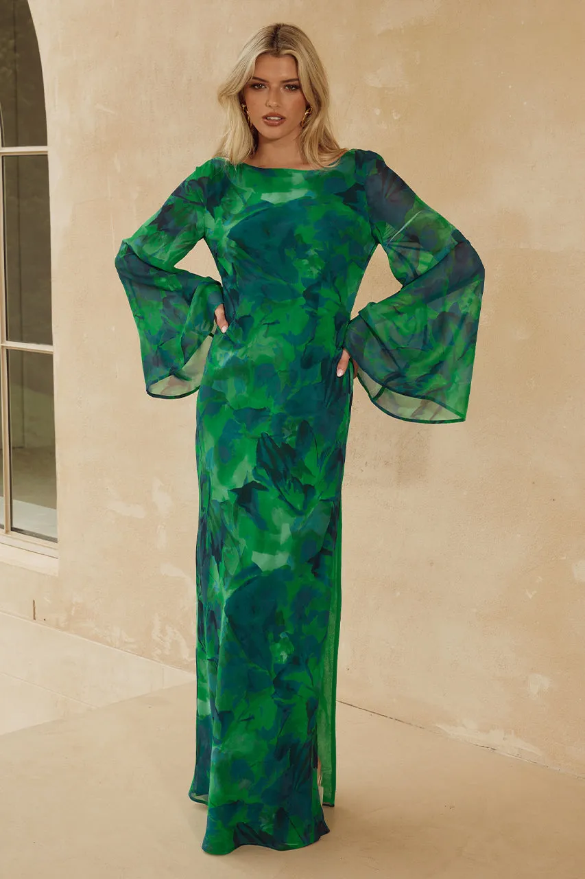 KIMBER MAXI DRESS - CALISTA GREEN