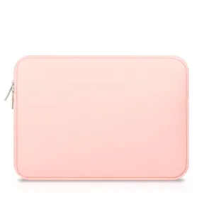 Laptop Sleeve - Pink Soft Leather Waterproof Zipper Bag