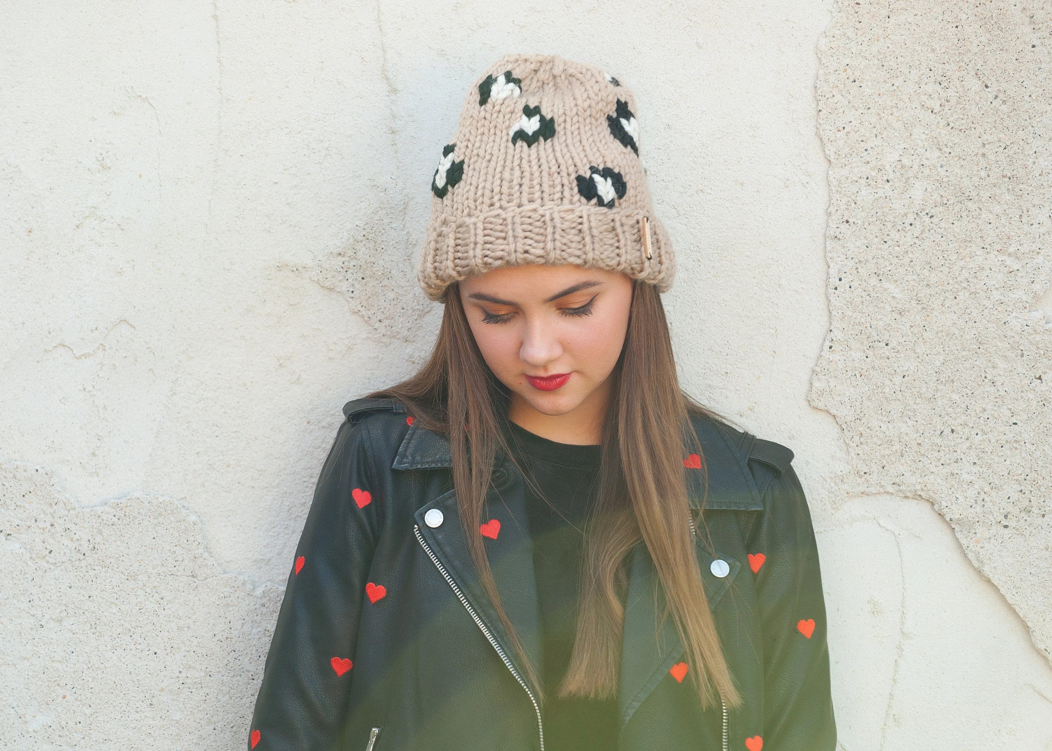 Leopard Beanie in Linen