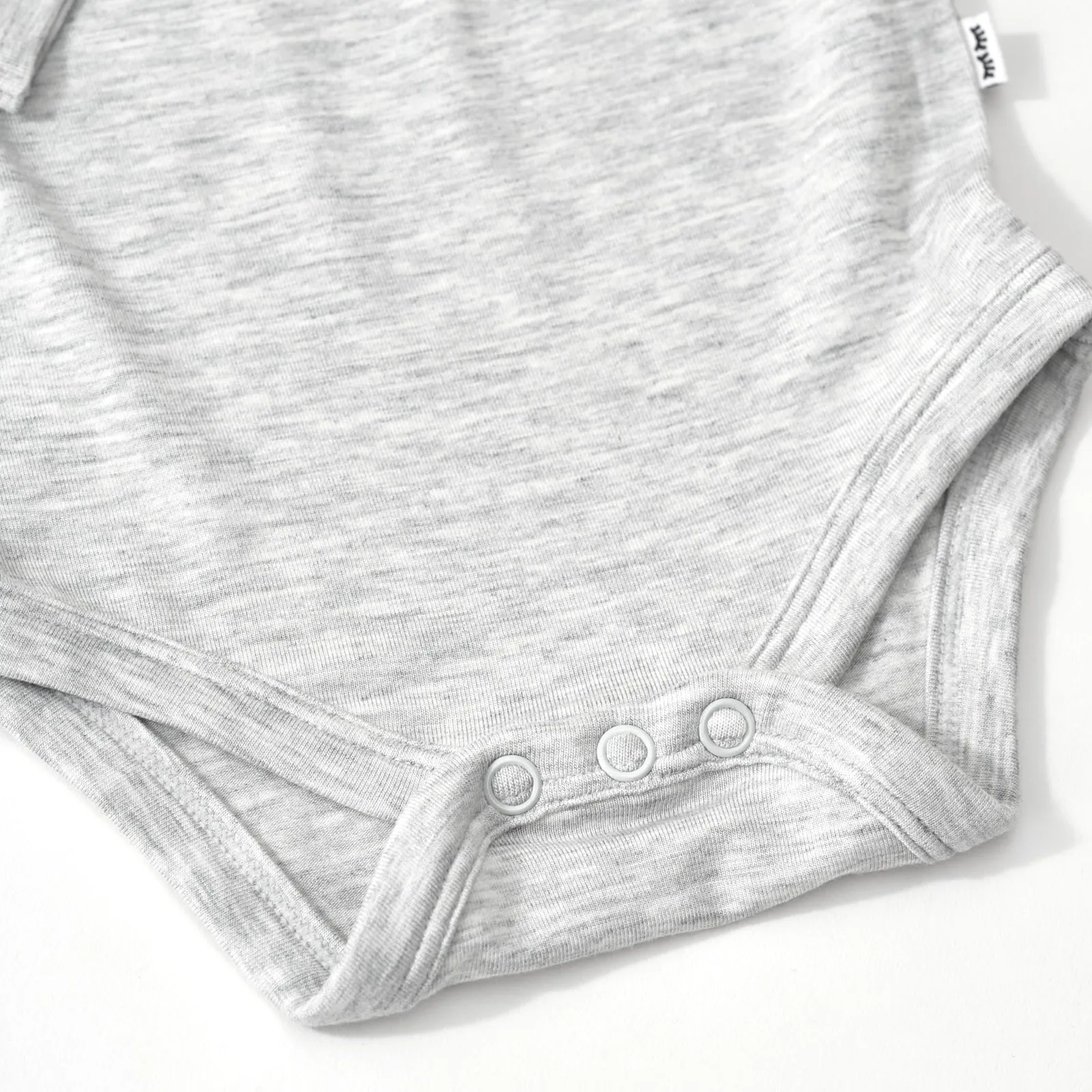 Light Heather Gray Long Sleeve Bodysuit