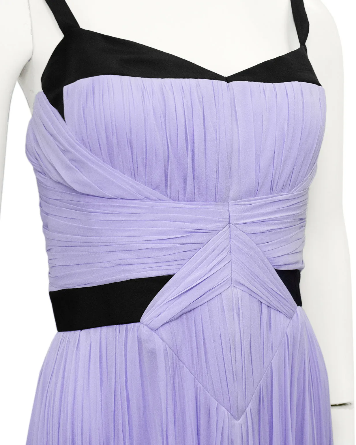 Lilac and Black Evening Gown