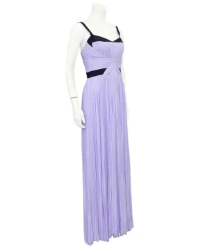 Lilac and Black Evening Gown