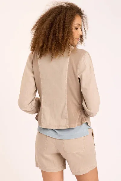 Linen Folksy Jacket | Sandalwood