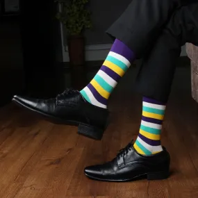 Men's Cozy Multicolour Stripes Socks