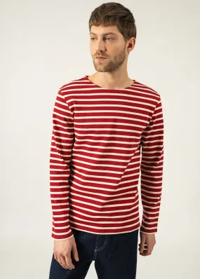 MERIDIEN MODERNE - Original Breton Shirt | Heavyweight Cotton | Men Fit (MAROON / ECRU)