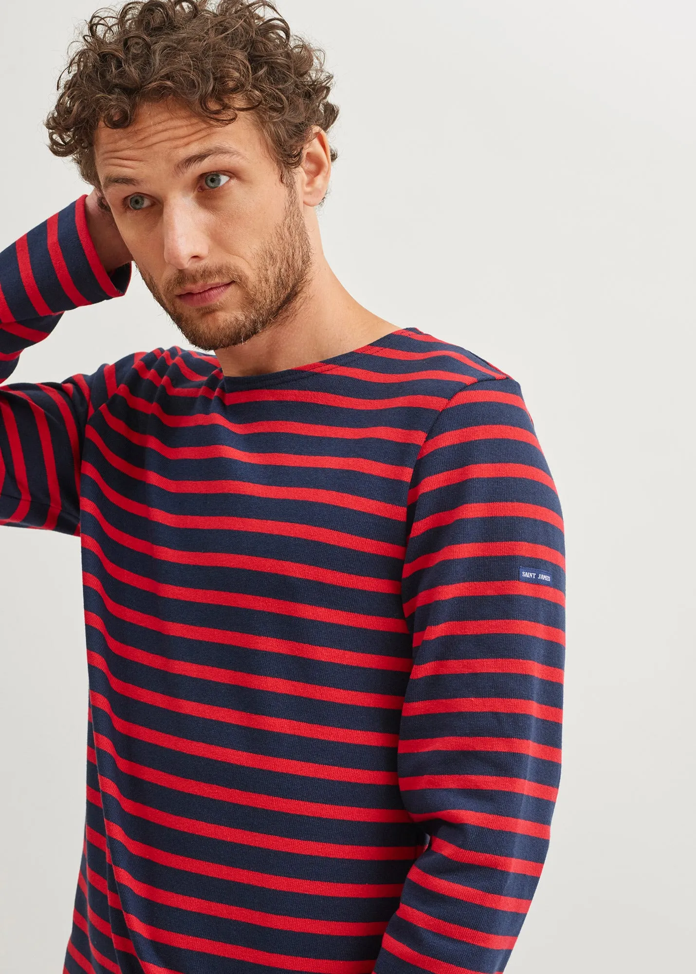 MERIDIEN MODERNE - Original Breton Shirt | Heavyweight Cotton | Men Fit (NAVY / RED)