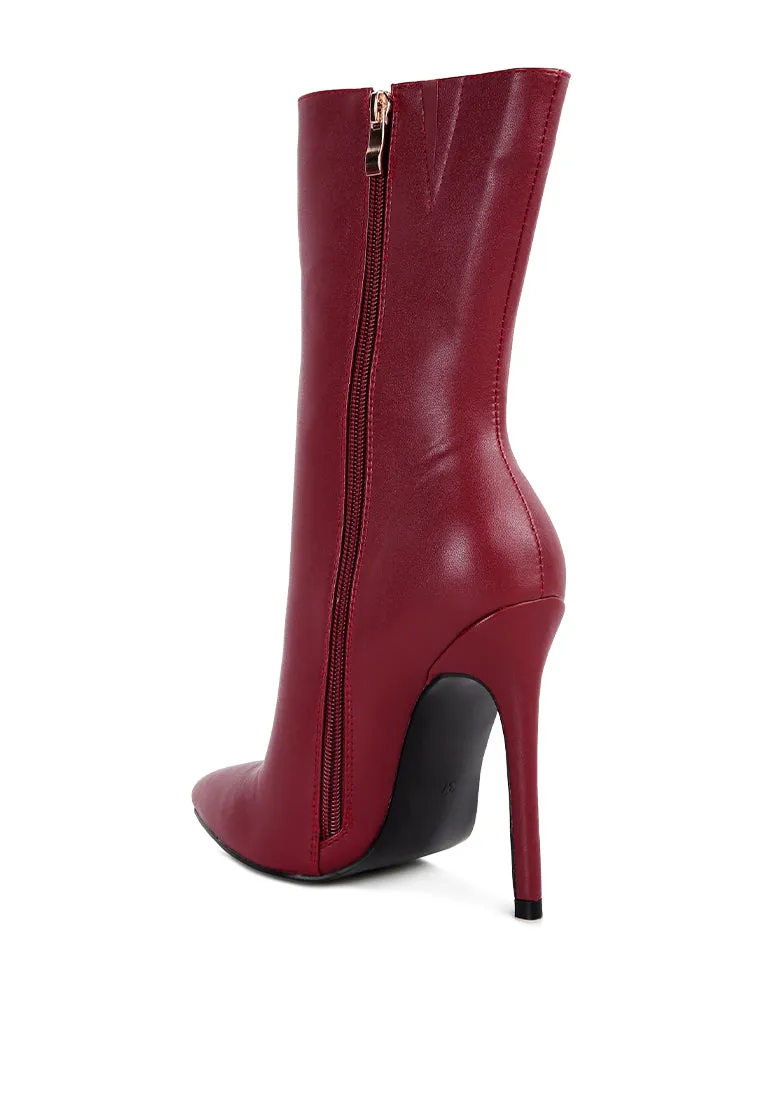 Micah Pointed Toe Stiletto High Ankle Boots