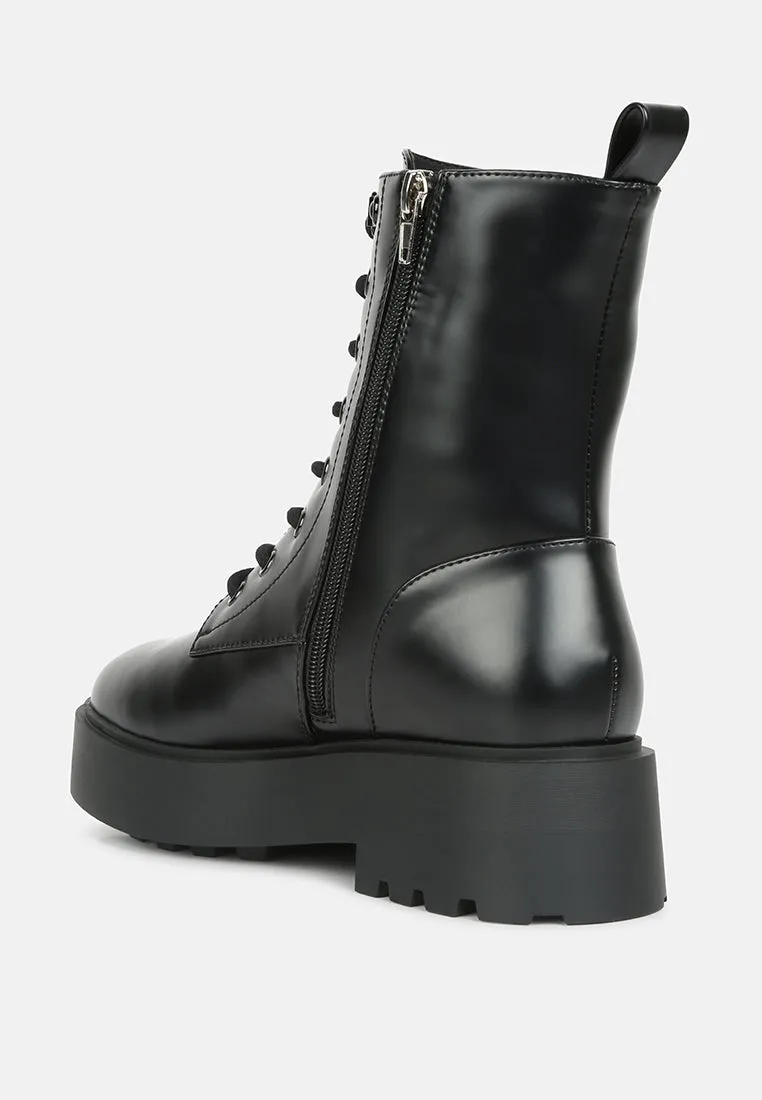 Molsh Faux Leather Ankle Biker Boots