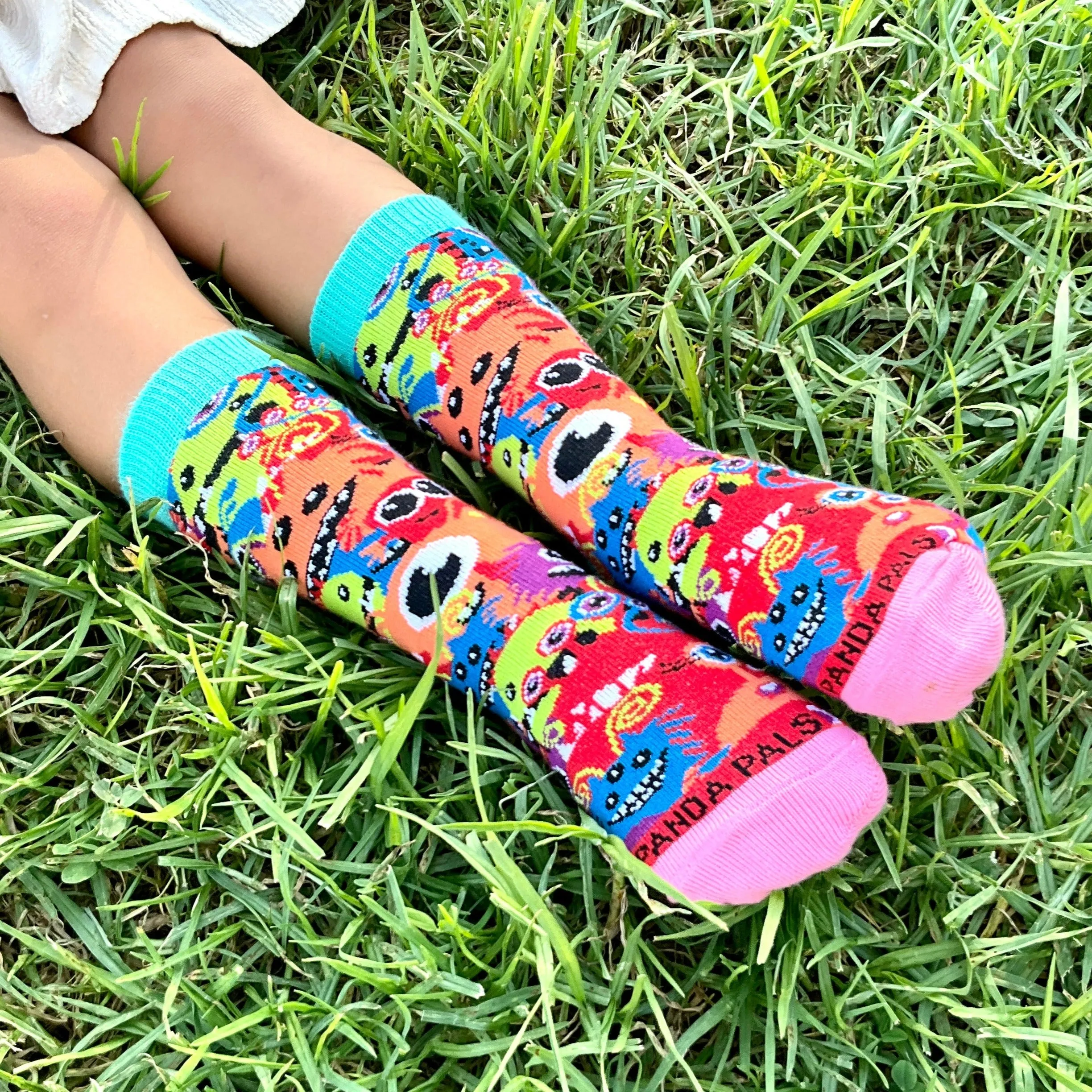 Monster Face Pattern Socks from the Sock Panda (Ages 3-7)