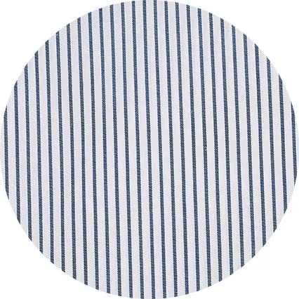 Navy Fine Stripe Slim Fit Formal Shirt - Single Cuff