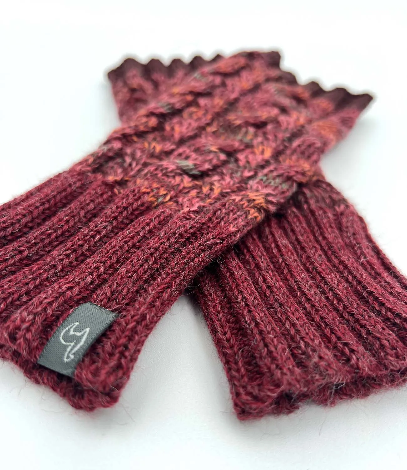 NEW! Alpaca Gloves - Braided - Scarlet