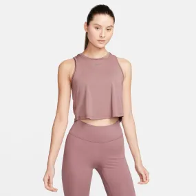 Nike Women's Dri-FIT One Classic Cropped Tank Smokey Mauve / Black