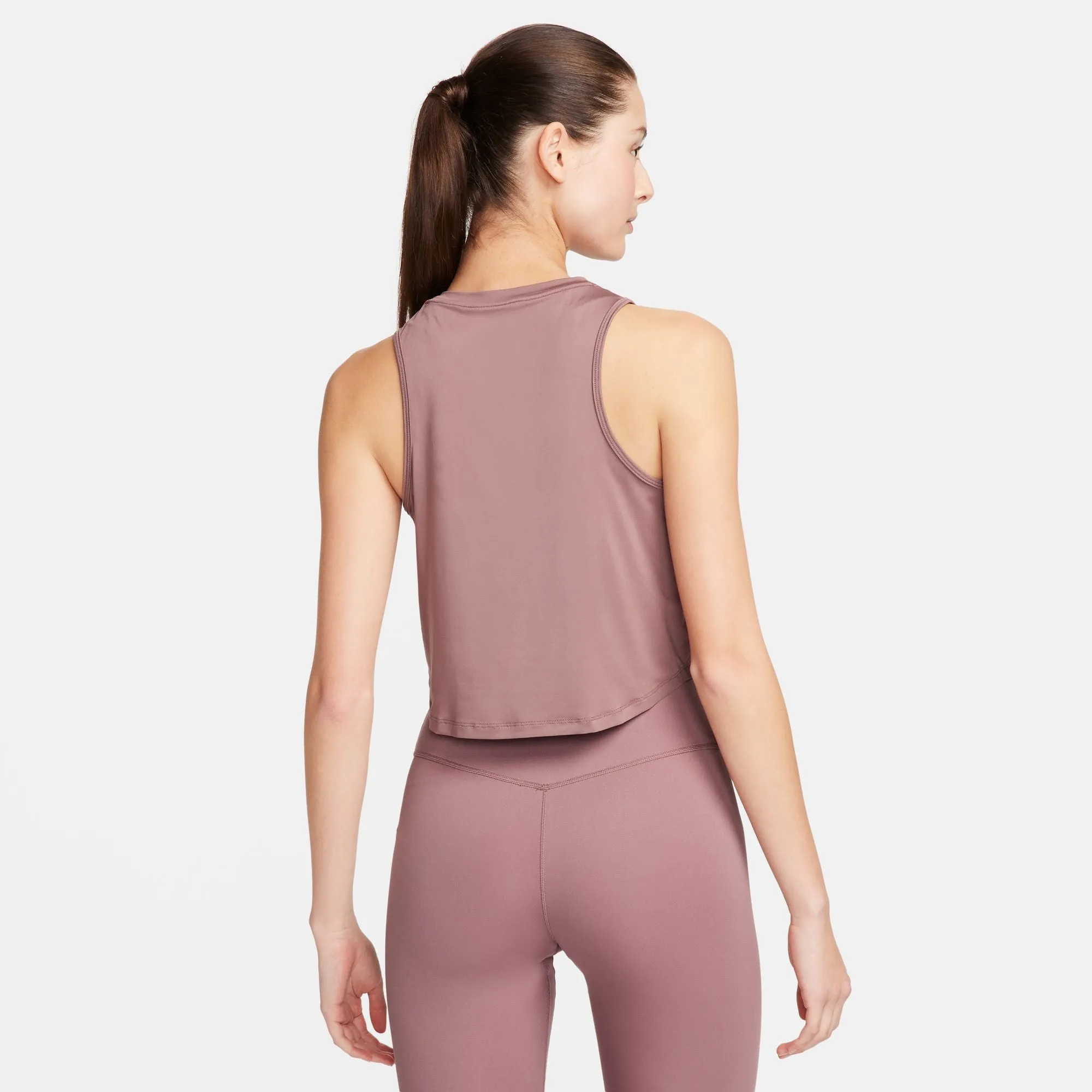 Nike Women's Dri-FIT One Classic Cropped Tank Smokey Mauve / Black