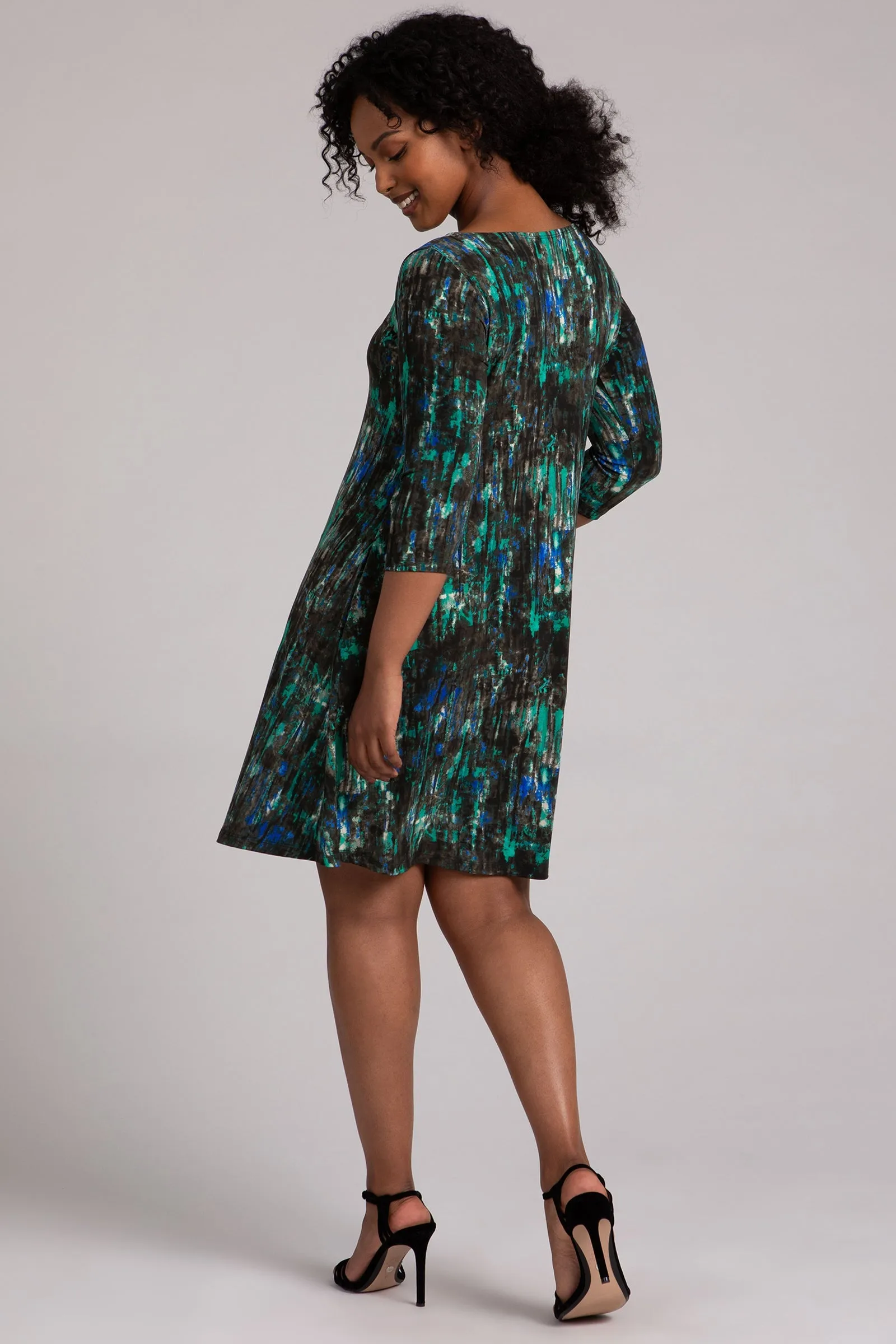 Nu Trapeze Dress | Camo Forest