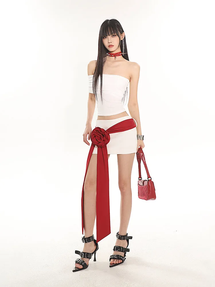 Off-Shoulder Sleeveless Tube Crop Top