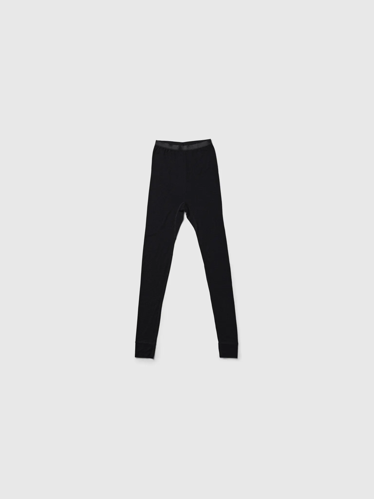 organic merino wool and silk women leggings - black