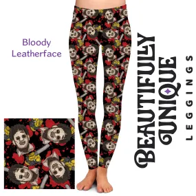 Pre-Order: Bloody Leatherface (Semi-Exclusive) - High-quality Handcrafted Vibrant Leggings