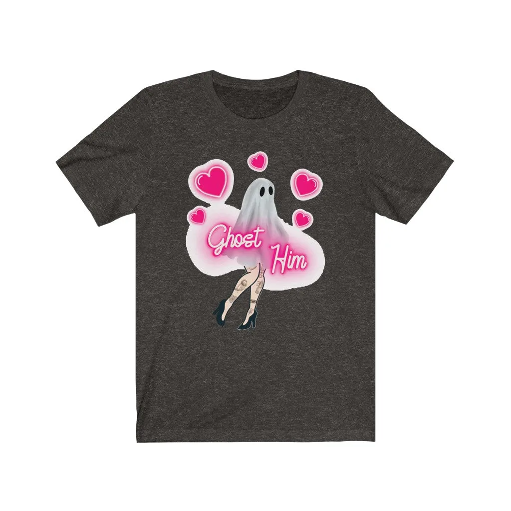 "Ghost Him" Sexy Legs And Pink Hearts Tee - Unisex Shirt