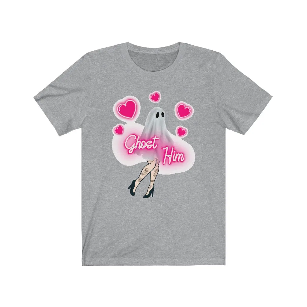 "Ghost Him" Sexy Legs And Pink Hearts Tee - Unisex Shirt