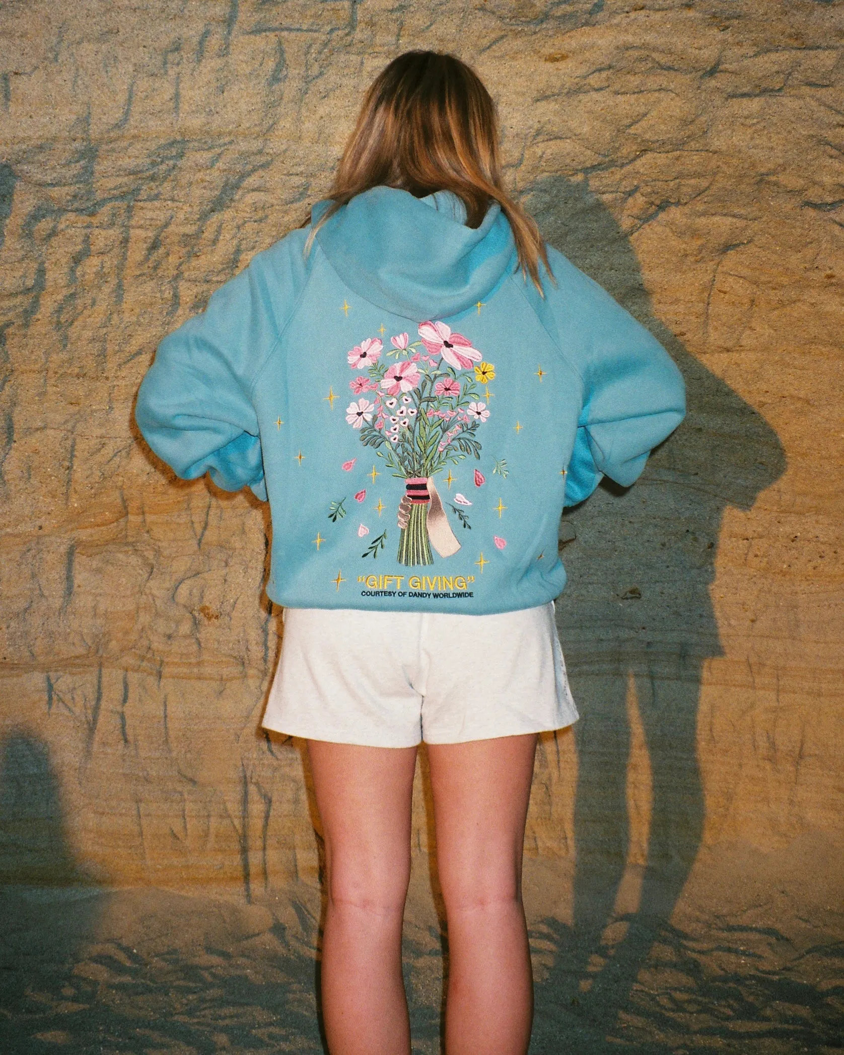 "Gift Giving" Oversized Lux Hoodie in Blue