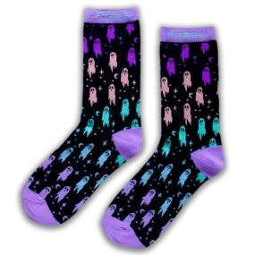 Rainbow Ghosts Unisex Crew Socks