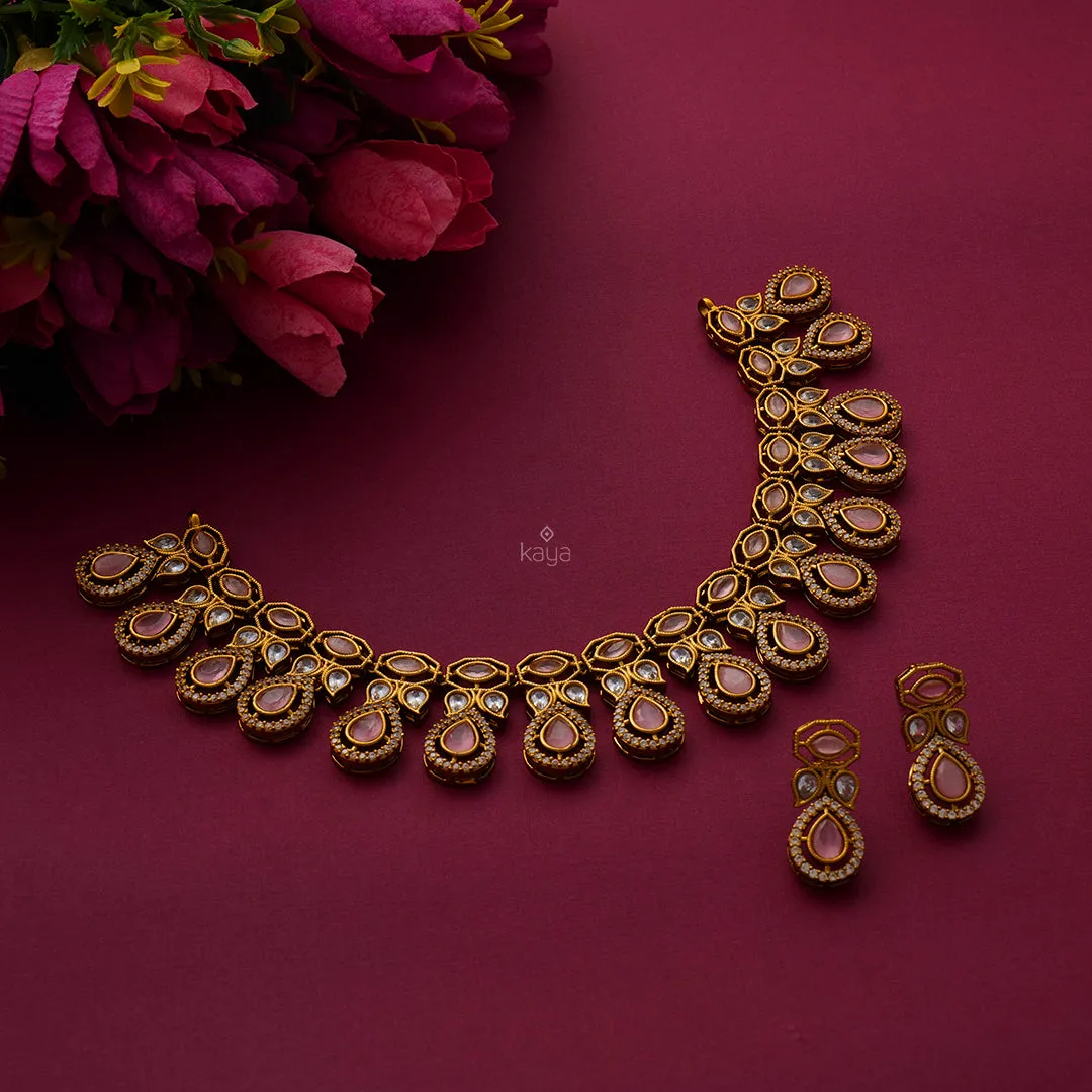 SC100931 Victorian AD Necklace with matching Earrings (color option)