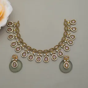 SC100931 Victorian AD Necklace with matching Earrings (color option)