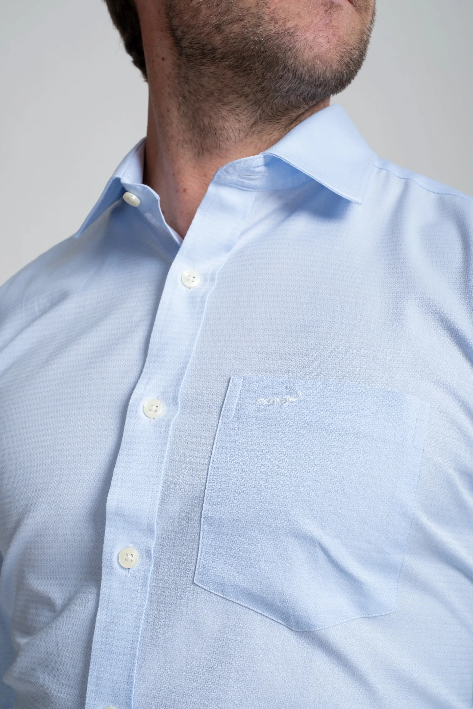 Slim Fit Long Sleeves-Formal Shirts  - Blue Bell