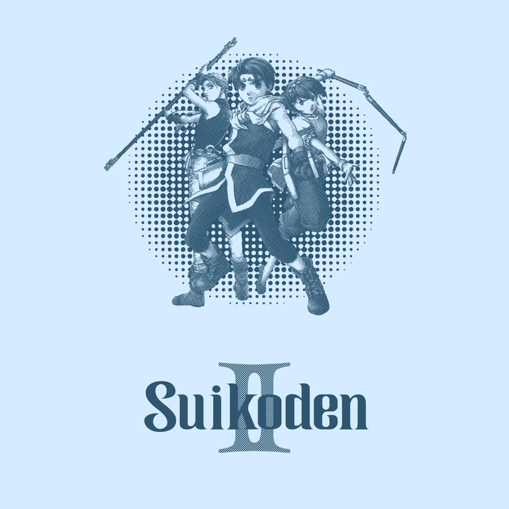 Suikoden II Halftone Heroes T-Shirt