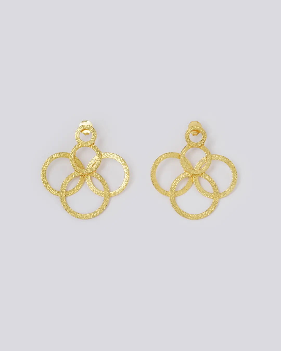 Tangled Hoop Gold Earrings