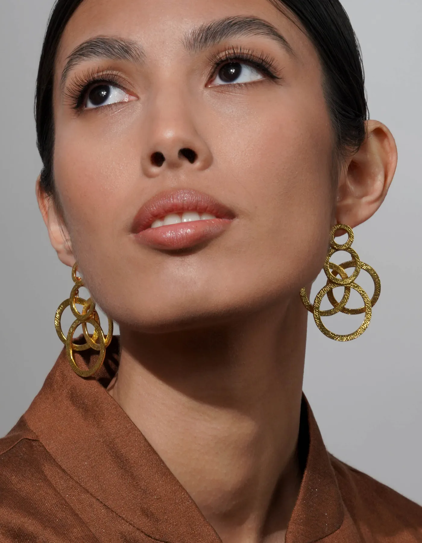 Tangled Hoop Gold Earrings