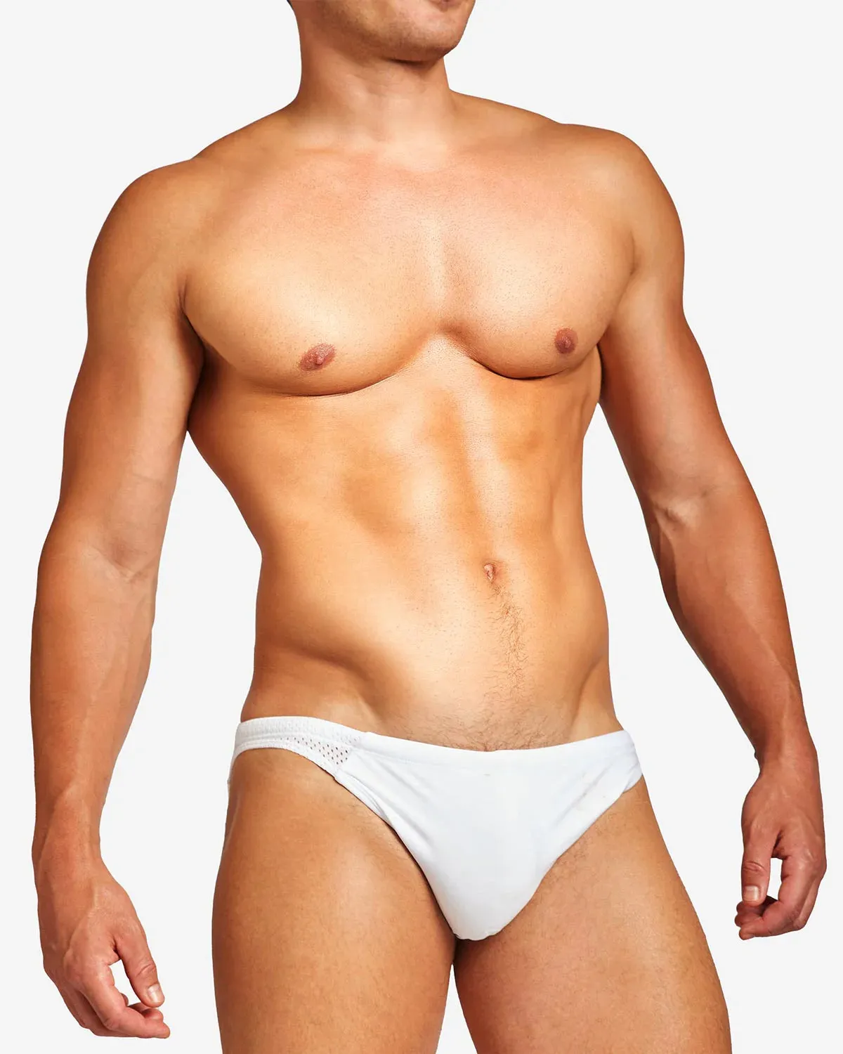 Teamm8 Bass mesh swim brief white